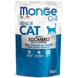 Monge Cat Grill Senior con Sgombro Bocconcini in Jelly Busta 85gr