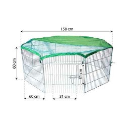 AQpet Recinto in Metallo 8 pannelli 60x60cm