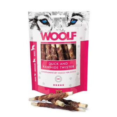 Woolf Snack Rotolini di Pelle Bovina con Anatra 100 g