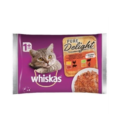 Whiskas Pure Delight Adult Selezione Gustosa In Gelatina 4x85 g