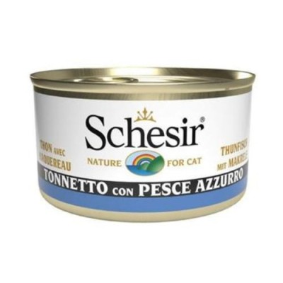 Schesir Cat Linea Ocean Tonnetto con Pesce Azzurro in Gelatina Lattina 85 gr