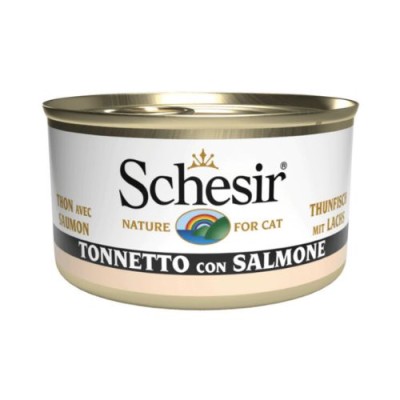 Schesir Cat Linea Ocean Tonnetto con Salmone in Gelatina Lattina 85 gr