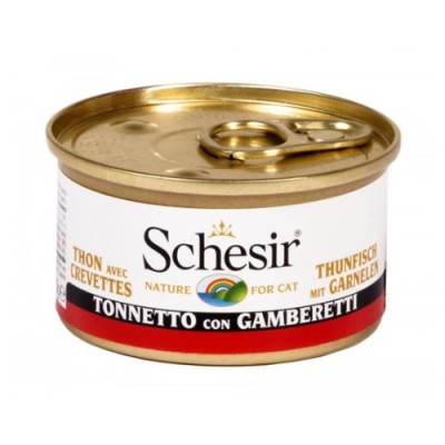 Schesir Cat Linea Ocean Tonnetto con Gamberetti in Gelatina Lattina 85 gr