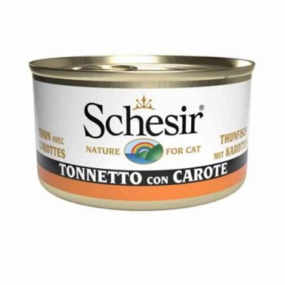 Schesir Cat Linea Exotic Tonnetto con Carote in Gelatina Lattina 85 gr