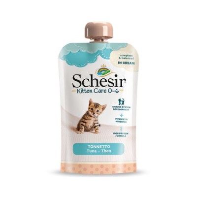 Schesir Cat Kitten Cream 0-6 Mesi con Tonnetto Brick 150 gr