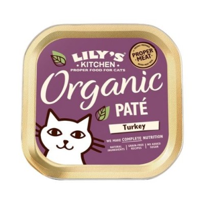 Lily's Kitchen Cat Umido Organic Patè Tacchino Vaschetta 85gr