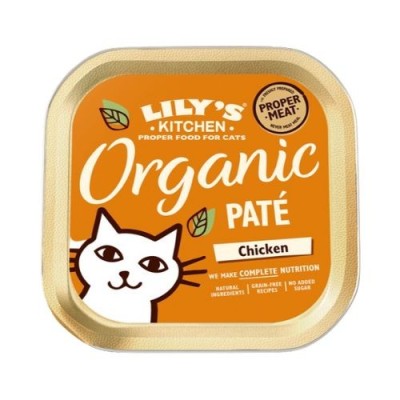 Lily's Kitchen Cat Umido Organic Patè Pollo Vaschetta 85gr