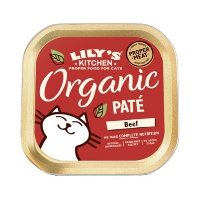 Lily's Kitchen Cat Umido Organic Patè Manzo Vaschetta 85gr