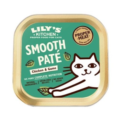 Lily's Kitchen Cat Umido Smooth Patè Pollo e Selvaggina Vaschetta 85gr