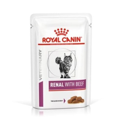 Royal Canin Feline Veterinary Diet Renal con Manzo Bocconcini in Salsa 85 g