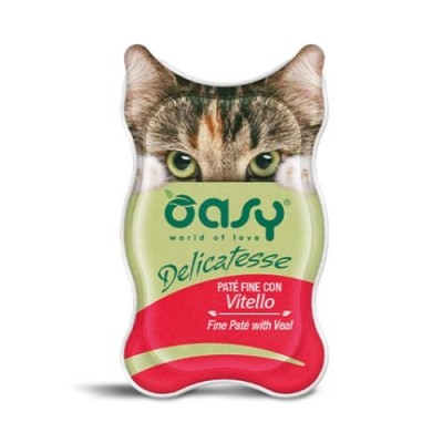 Oasy Cat Delicatesse PatÃ¨ Fine Con Vitello 85 g