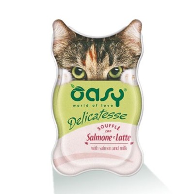 Oasy Cat Delicatesse SoufflÃ¨ Con Salmone e Latte 85g