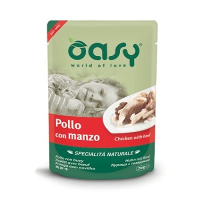 Oasy Cat SpecialitÃ  Naturali Pollo con Manzo Busta 70 g