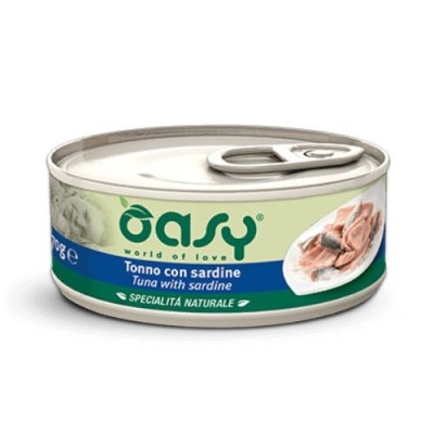 Oasy Cat Specialità Naturali Tonno con Sardine Lattina 70 g