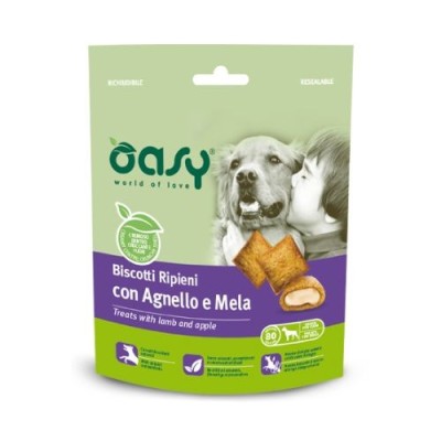 Oasy Dog Snack Biscotti Ripieni Adult con Agnello e Mela 80 g