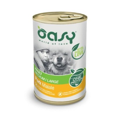 Oasy Dog OAP Adult Maiale Lattina in Patè 400 g