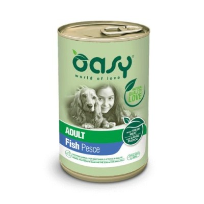 Oasy Dog Lifestages Adult Con Pesce Lattina in Patè 400 g