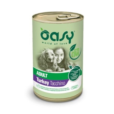 Oasy Dog Lifestages Adult Con Tacchino Lattina in Patè 400 g