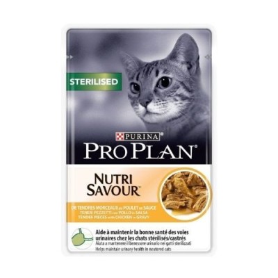 Pro Plan Cat Nutrisavour Sterilised con Pollo Bustine in Salsa 85 g