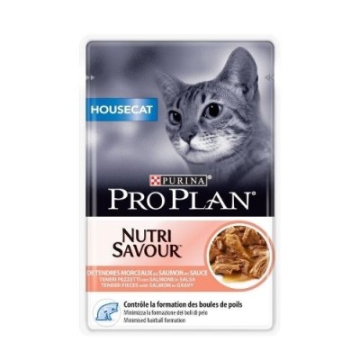 Pro Plan Cat Nutrisavour Housecat con Salmone Bustine in Salsa 85 g