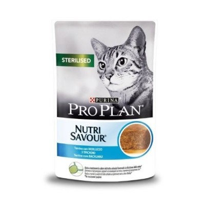 Pro Plan Cat Nutrisavour Adult Sterilised con Merluzzo Patè 85 gr