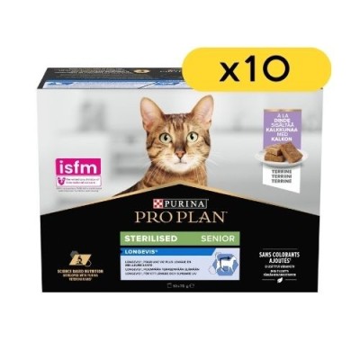 Pro Plan Cat Nustrisavour Mature 7+ Patè con Tacchino Multipack 10x85gr