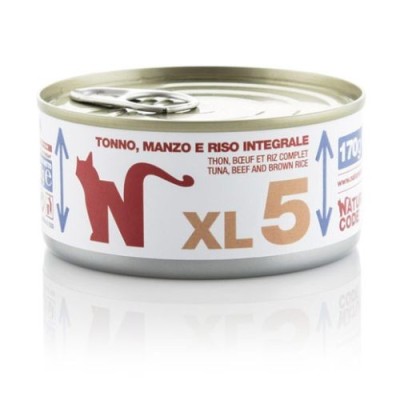 Natural Code Cat XL 05 Tonno Manzo e Riso Integrale 170 g