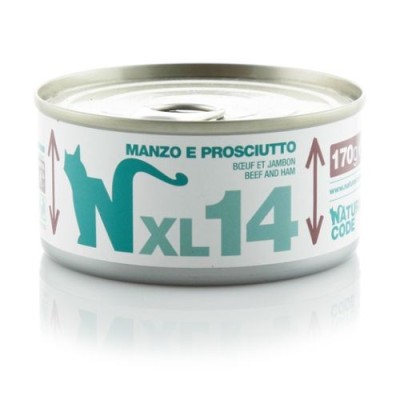 Natural Code Cat XL 14 Manzo con Prosciutto 170 g