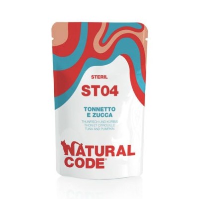 Natural Code Cat Pouches ST04 Sterilized Tonnetto e Zucca Bustina 70 g