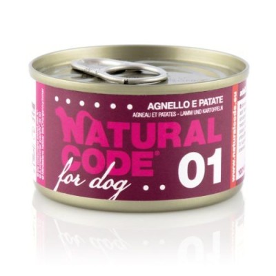 Natural Code Dog 01 Agnello e Patate al Naturale Lattina 90 gr