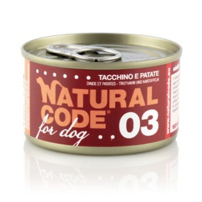 Natural Code Dog 03 Tacchino e Patate al Naturale Lattina 90 gr