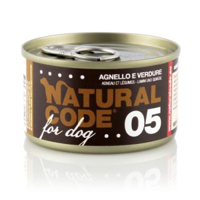 Natural Code Dog 05 Agnello e Verdure al Naturale Lattina 90 gr