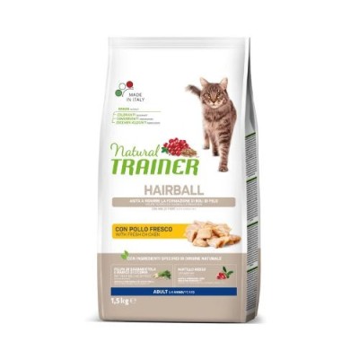 Natural Trainer Cat Hairball Adult con Pollo 1,5kg