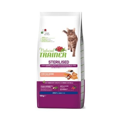 Natural Trainer Cat Adult Sterilized Salmone 10 kg
