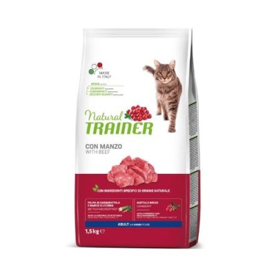 Natural Trainer Cat Adult con Manzo 1.5 kg