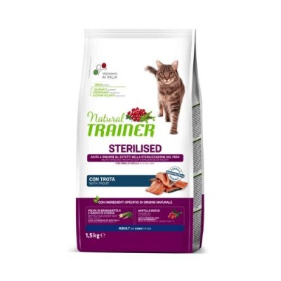 Natural Trainer Cat Adult Sterilized con Trota 1.5kg