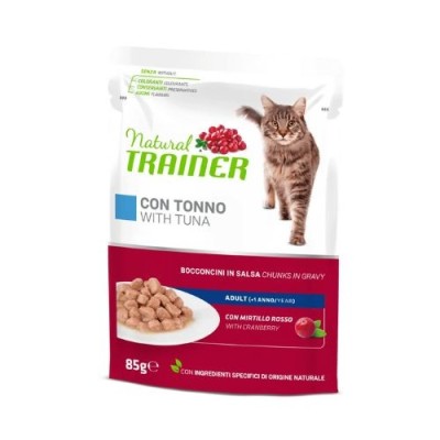 Natural Trainer Cat Adult con Tonno Bocconcini in Salsa Busta 85 g