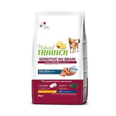 Natural Trainer Dog Sensitive NO Grain Adult Small Mini Trota e Patate 2 kg