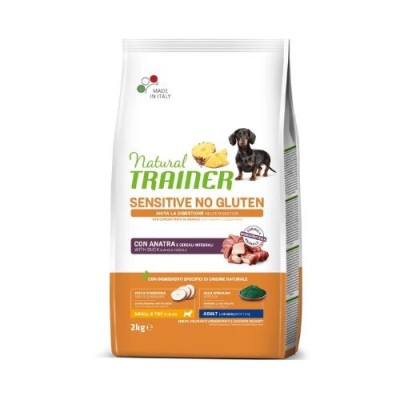 Natural Trainer Dog Sensitive NO Gluten Adult Mini con Anatra 2 Kg