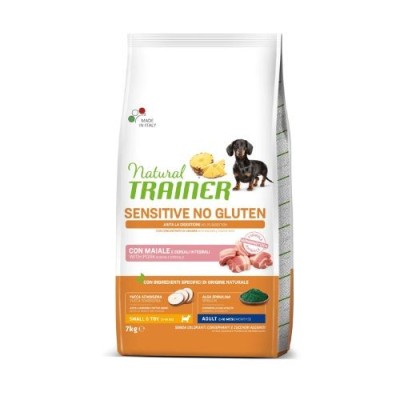 Natural Trainer Dog Sensitive NO Gluten Adult Mini con Maiale 7 Kg
