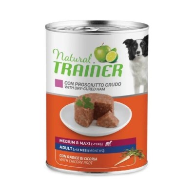 Natural TrainerDog  Adult Medium Maxi Manzo Lattina 400 g