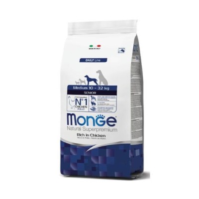 Monge Dog Natural Superpremium Senior Medium Ricco di Pollo 12 kg