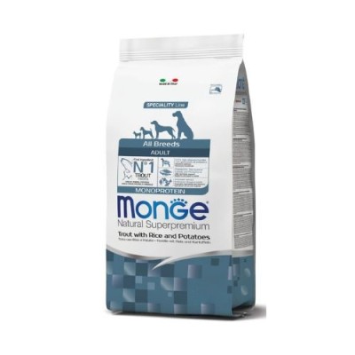 Monge Dog Monoproteico All Breeds Adult Trota Riso e Patate 2.5 kg