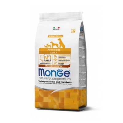 Monge Dog Natural Superpremium All Breeds Adult Tacchino e Riso 2,5 kg