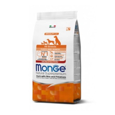 Monge Dog Natural All Breeds Puppy & Junior Anatra e Riso 2,5kg