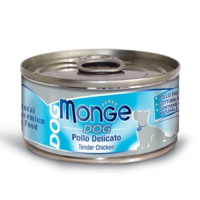 Monge Dog Sfilaccetti al naturale Pollo Delicato Lattina 95 g