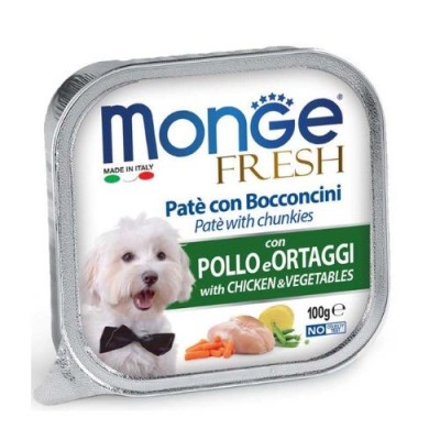 Monge Fresh PatÃ© e Bocconcini con Pollo e Verdure 100g