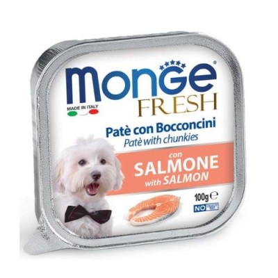 Monge Fresh PatÃ© e Bocconcini con Salmone 100g