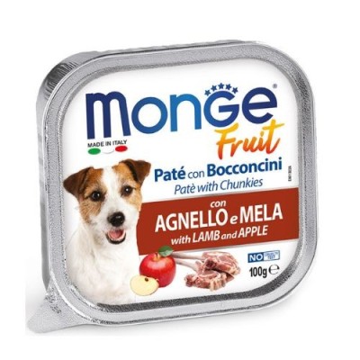 Monge Dog Fruit Patè e Bocconcini con Agnello e Mela 100 gr