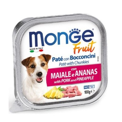 Monge Dog Fruit Patè e Bocconcini con Maiale e Ananas 100 gr